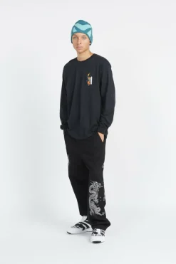 Ryu LS - T-shirt | Noir*RIPNDIP Hot