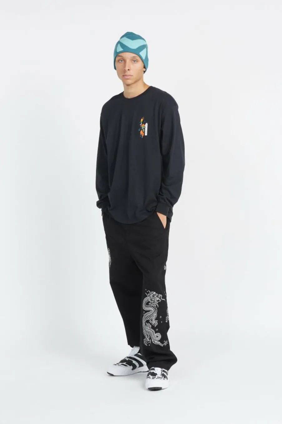 Ryu LS - T-shirt | Noir*RIPNDIP Hot