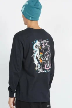 Ryu LS - T-shirt | Noir*RIPNDIP Hot