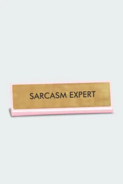 Sarcasm Expert Deskplate Sign - Plaque de bureau | Multicolore*FLAMINGO CANDLES Sale
