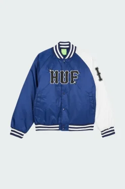 SATIN BASEBALL - VESTE | Bleu*HUF New