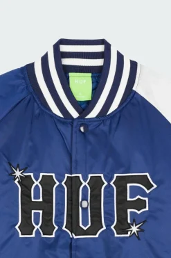 SATIN BASEBALL - VESTE | Bleu*HUF New