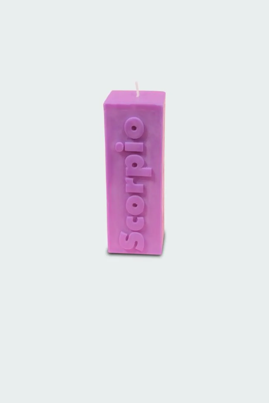 SCORPIO ZODIAC BLOCK PILLAR CANDLE - Bougie | Violet*FLAMINGO CANDLES Outlet
