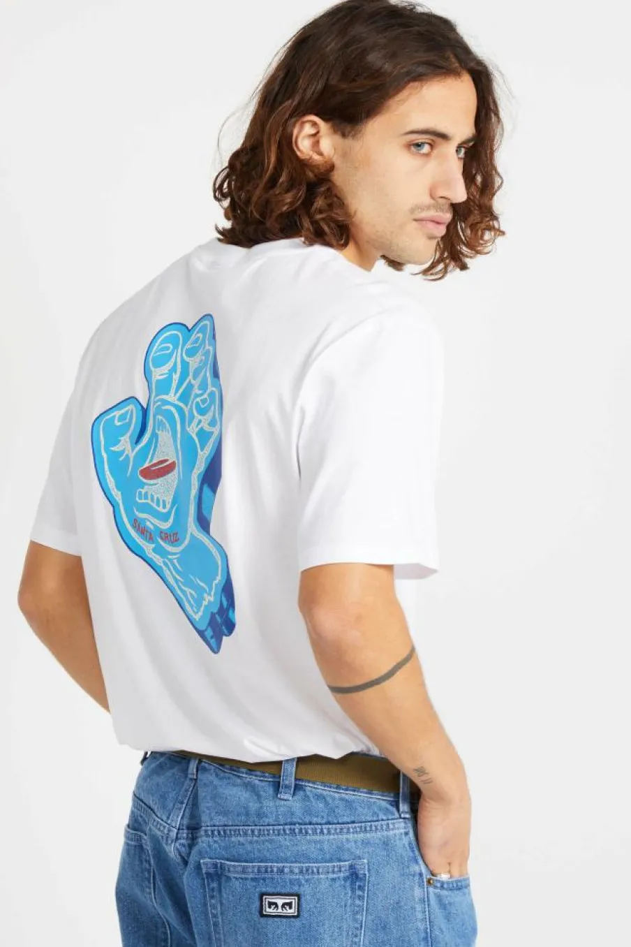 Screaming Foam Hand - T-shirt | Blanc*SANTA CRUZ Sale