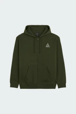 SET TT ZIP HOOD - Hoodie zippé | Vert*HUF Outlet