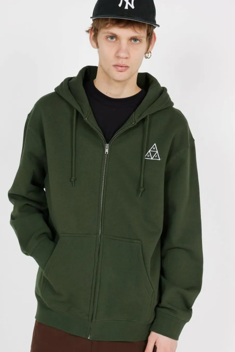 SET TT ZIP HOOD - Hoodie zippé | Vert*HUF Outlet