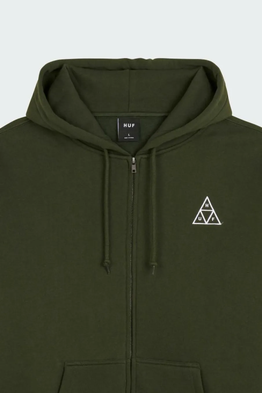 SET TT ZIP HOOD - Hoodie zippé | Vert*HUF Outlet