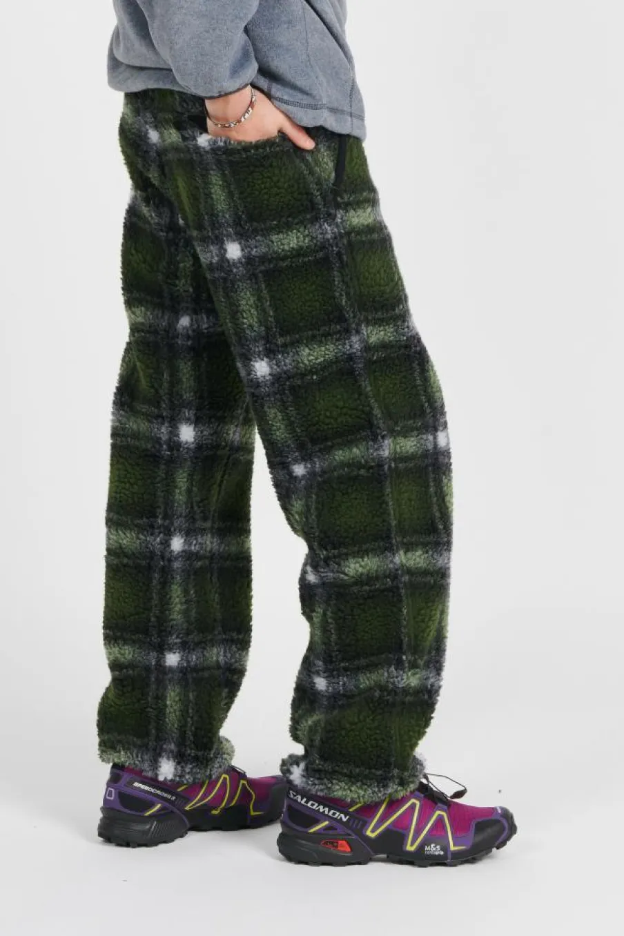 SHADOW PLAID SHERPA PANT - Jogging | Vert*GRAMICCI Discount