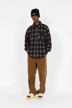 SHIRT ZIP FEELER CHECK - Veste | Marron*WASTED Sale