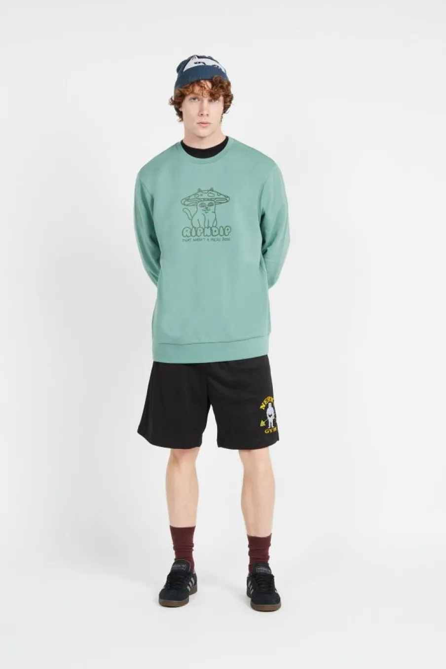 Shroom Cat Crewneck Sweater - Sweatshirt | Vert*RIPNDIP Online