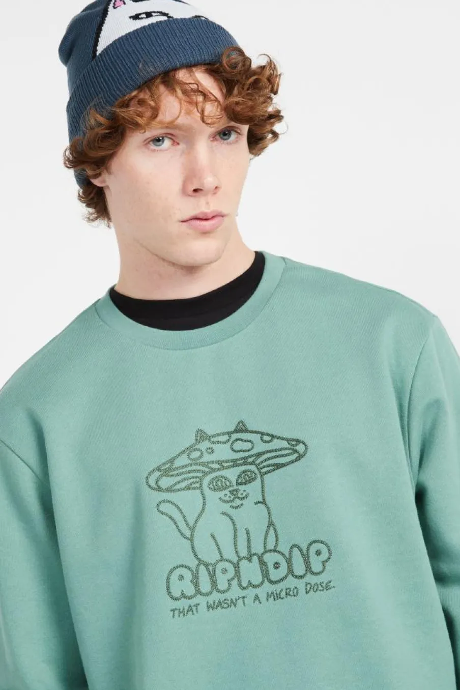 Shroom Cat Crewneck Sweater - Sweatshirt | Vert*RIPNDIP Online