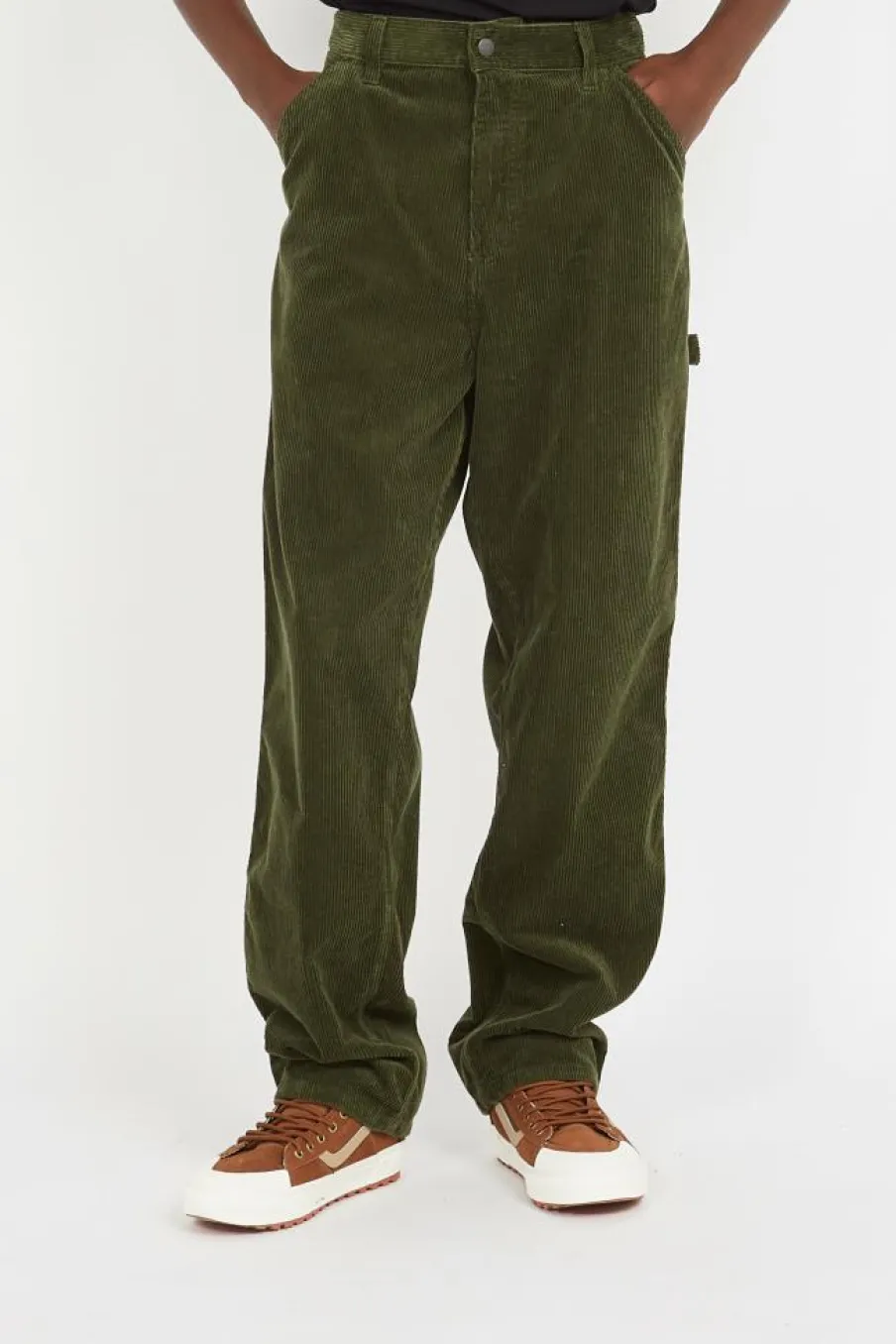 SINGLE KNEE PANT - Pantalon droit en velours | Kaki*CARHARTT WIP Online