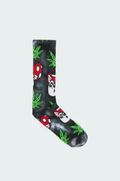 SOCKS GREEN BUDDY MUSHROOM TD - Chaussettes | Noir*HUF Best