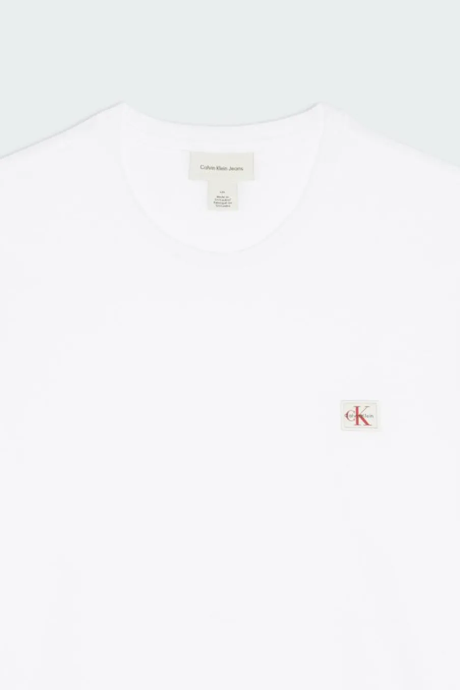 SS BADGE 30S JERSEY - T-shirt | Blanc*CALVIN KLEIN Hot