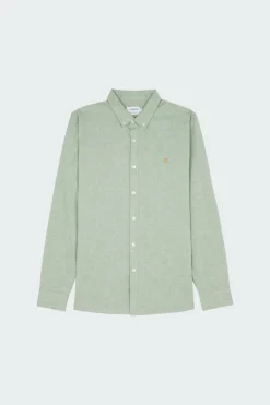STEEN - Chemise col américain slim-fit en coton biologique | Vert*FARAH Outlet