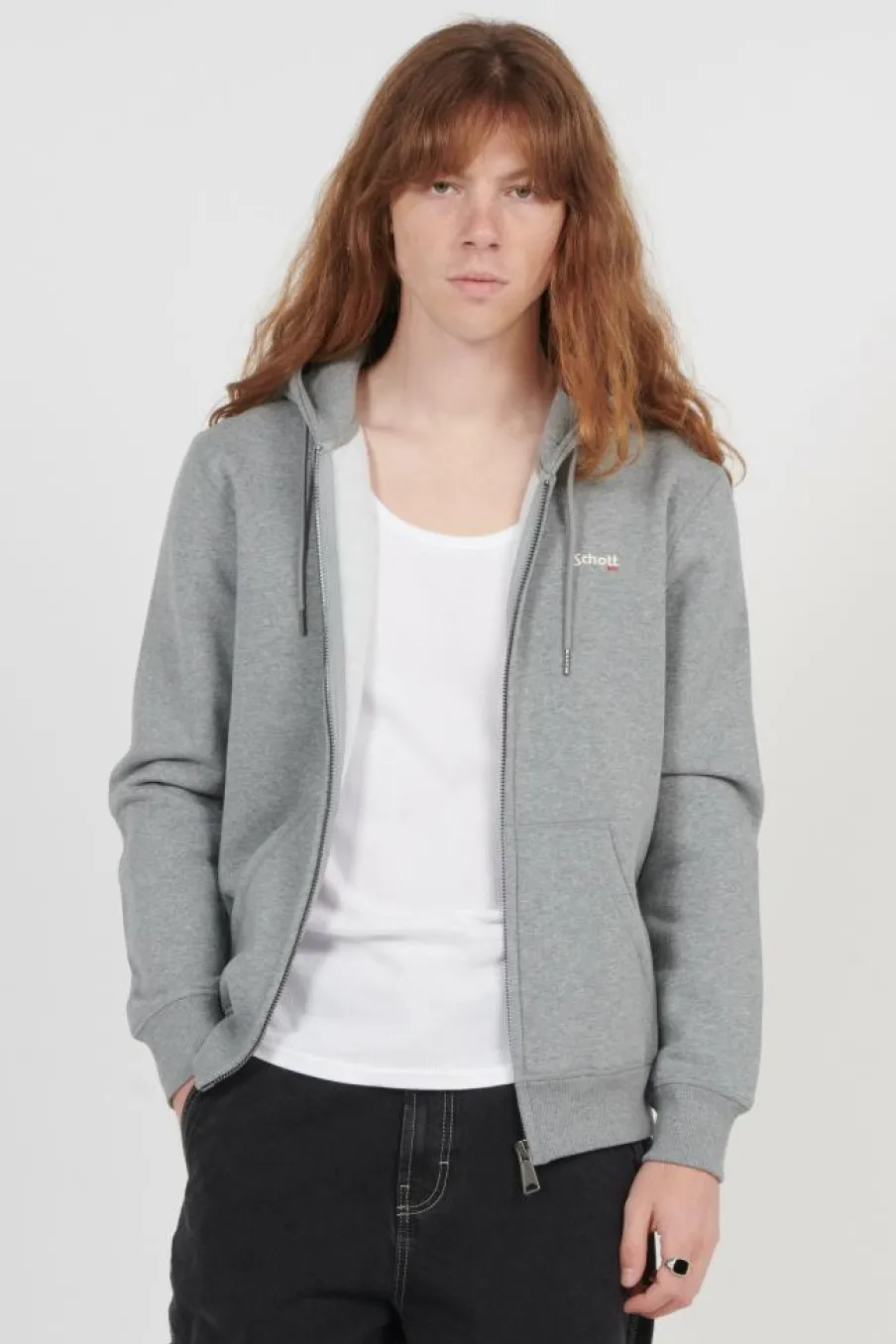SWCASUAL3 - Hoodie zippé | Gris*SCHOTT Discount