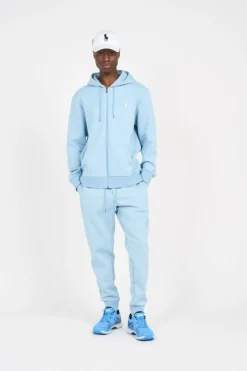 Sweat à capuche en maille double - Hoodie zippé | Bleu*POLO RALPH LAUREN Hot