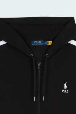 Sweat à capuche en maille double - Hoodie zippé | Noir*POLO RALPH LAUREN Online