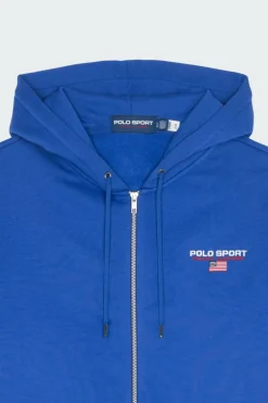 Sweat à capuche Polo Sport en molleton - Hoodie zippé | Bleu*POLO RALPH LAUREN Online