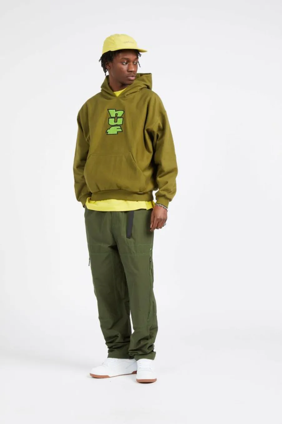 SWEAT BENTON HEAVYWEIGHT FLEECE - Hoodie | Vert*HUF Clearance