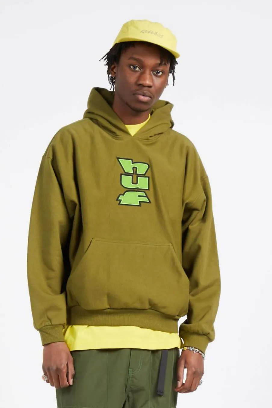SWEAT BENTON HEAVYWEIGHT FLEECE - Hoodie | Vert*HUF Clearance