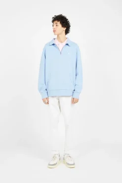 Sweat demi-zippé en coton bouclé - Sweartshirt | Bleu*POLO RALPH LAUREN Online