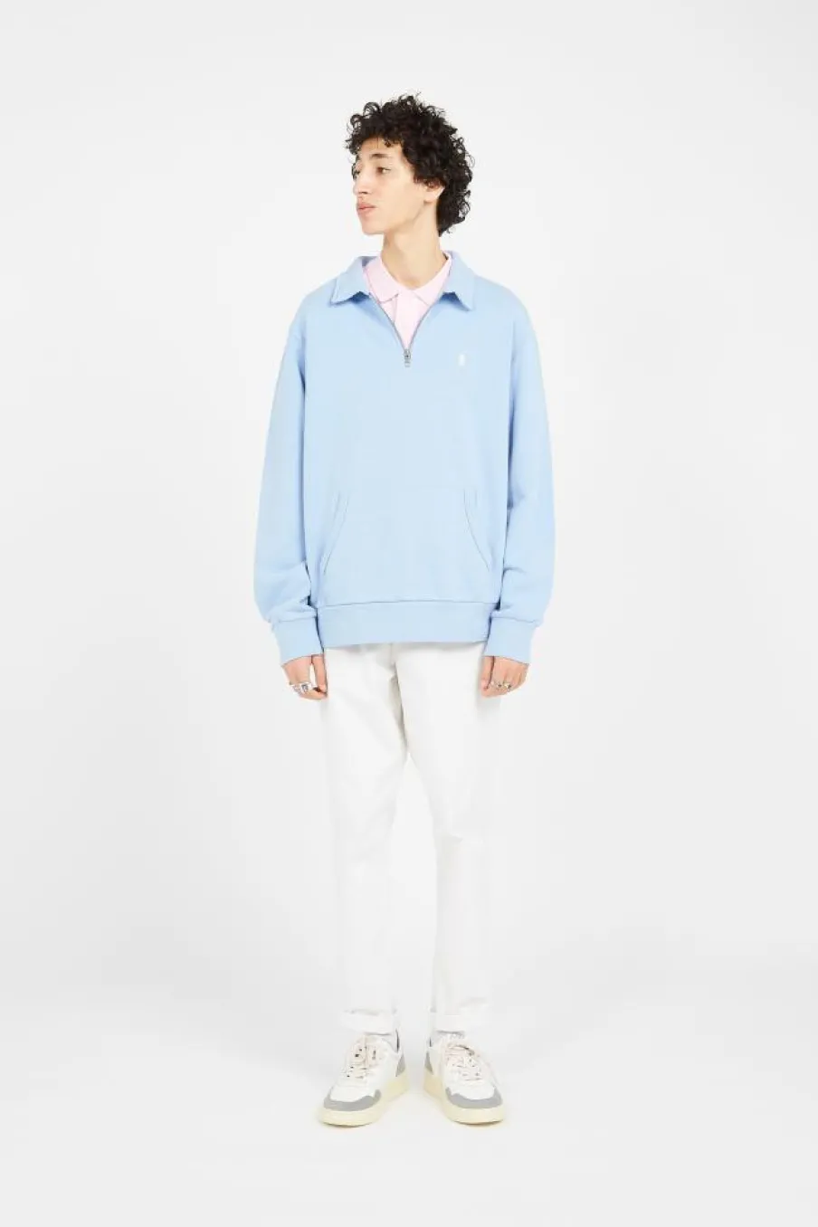 Sweat demi-zippé en coton bouclé - Sweartshirt | Bleu*POLO RALPH LAUREN Online