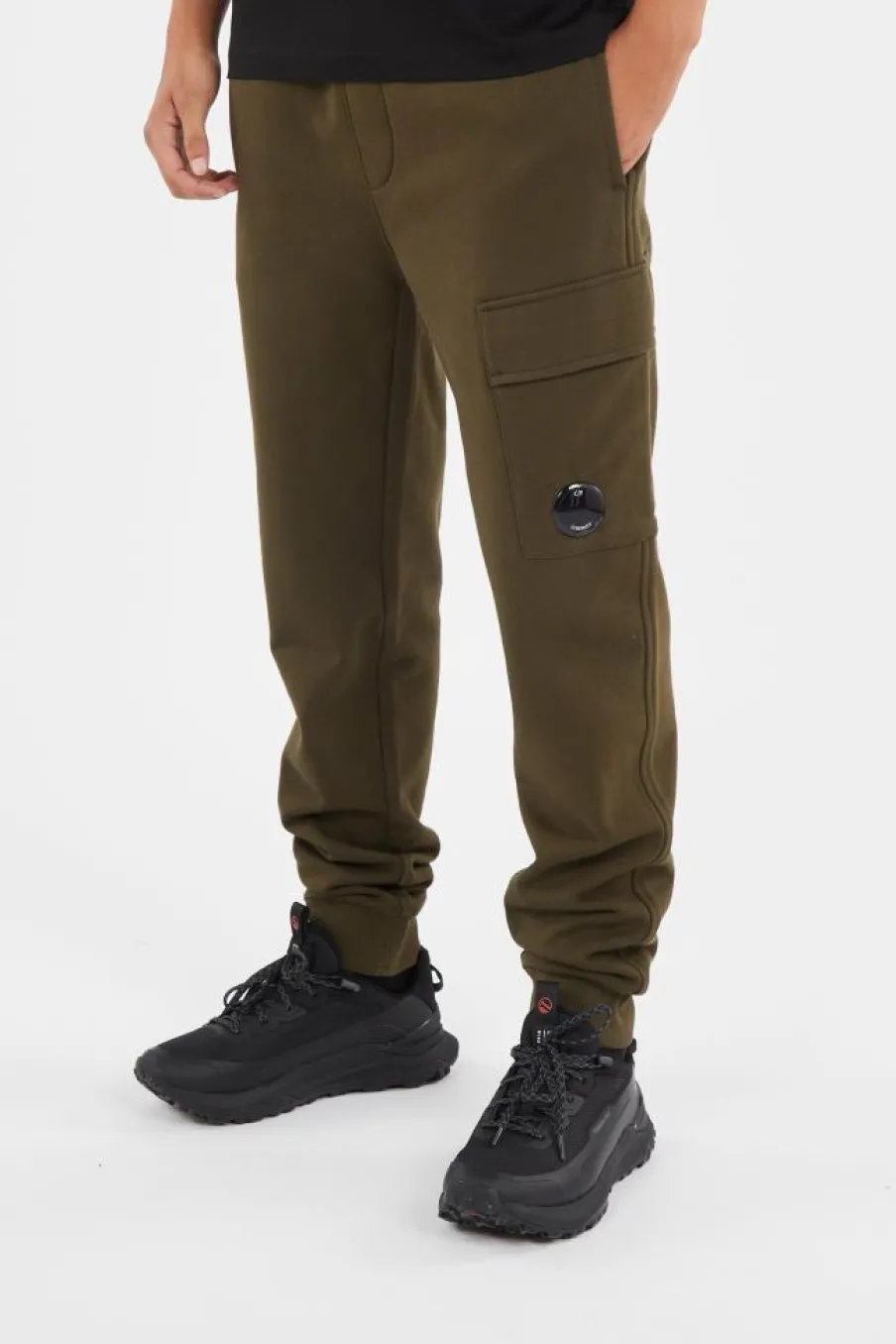 SWEATPANTS CARGO PANT IN DIAGONAL RAISED FLEECE - Jogging | Vert*C.P. COMPANY Sale