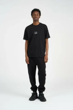SWEATPANTS CARGO PANT IN DIAGONAL RAISED FLEECE - Jogging | Noir*C.P. COMPANY Clearance