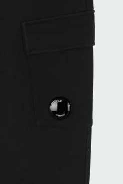 SWEATPANTS CARGO PANT IN DIAGONAL RAISED FLEECE - Jogging | Noir*C.P. COMPANY Clearance