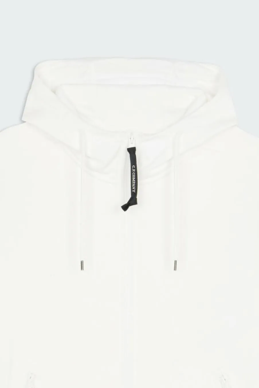 SWEATSHIRTS HOODED OPEN IN DIAGONAL RAISED FLEECE - Hoodie zippé | Blanc*C.P. COMPANY Hot