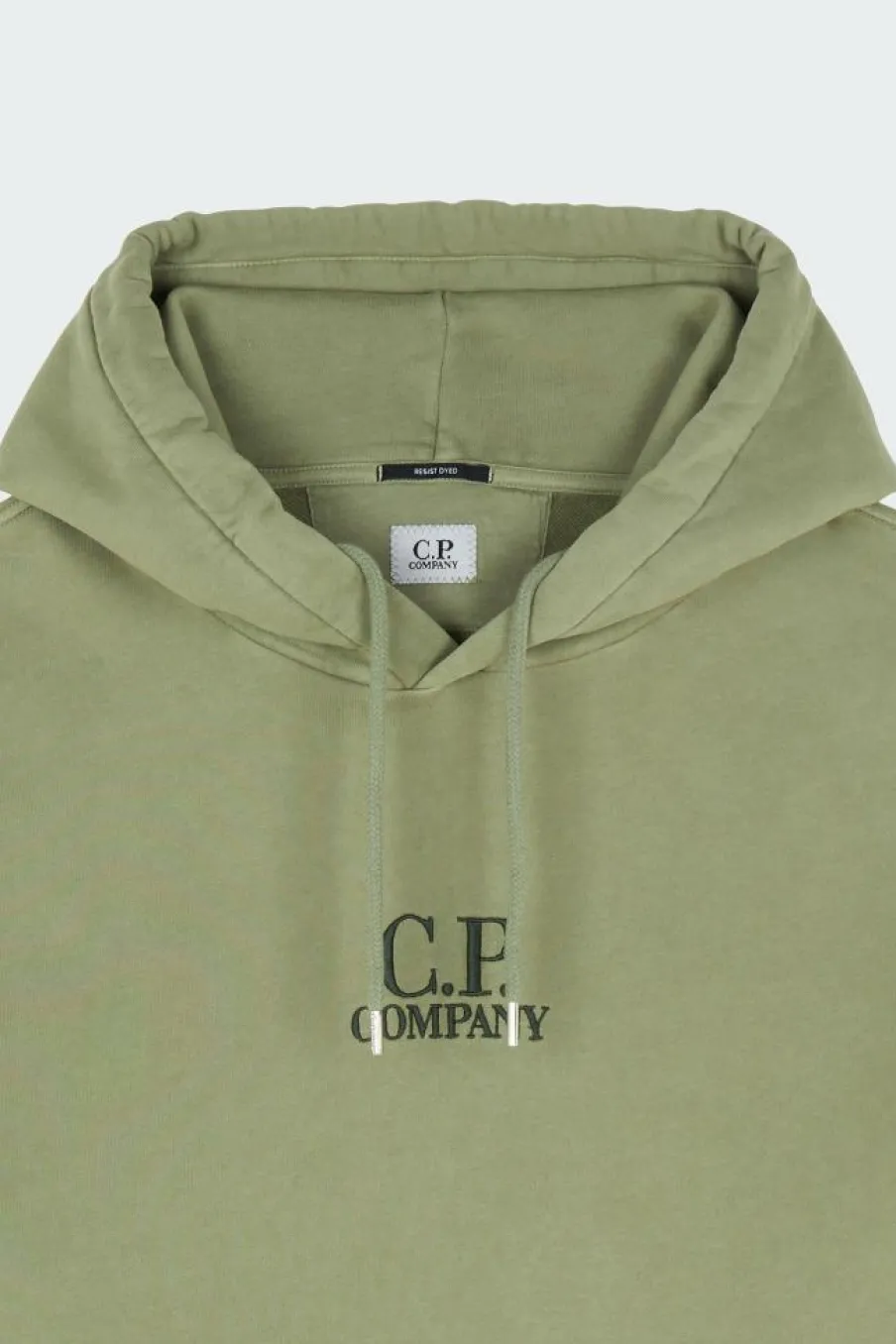 SWEATSHIRTS SWEAT HOODED IN BRUSHED EMERIZED DIAGONAL FLEECE - Hoodie | Vert*C.P. COMPANY Outlet