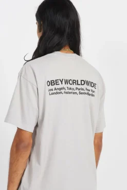 TEES 166913572 WORDWIDE CITIE, ECRU, - T-shirt | Beige*OBEY Best