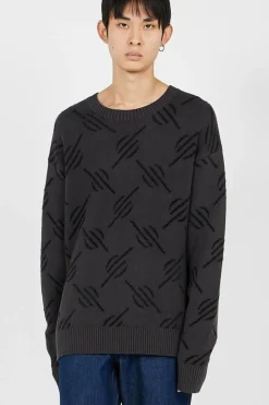 tevin monogram knit - Pull | Noir*DAILY PAPER