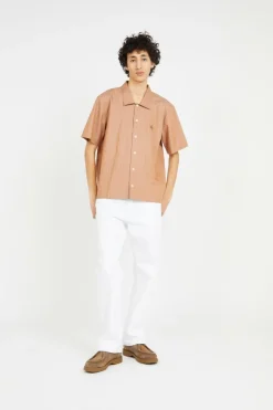 THE BROWN SHORT-SLEEVED SHIRT - Chemise | Marron*WALK IN PARIS Best