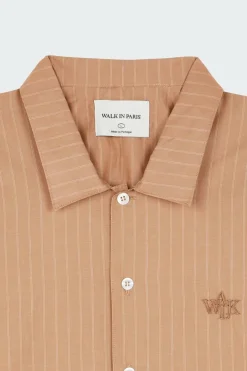THE BROWN SHORT-SLEEVED SHIRT - Chemise | Marron*WALK IN PARIS Best