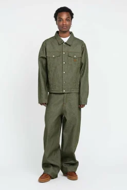 THE GARDENER’S GREEN DENIM JACKET - Veste | Vert*WALK IN PARIS New