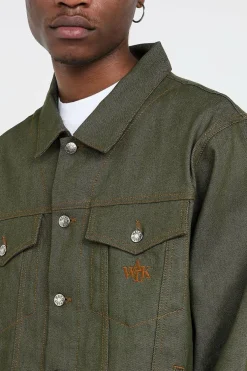 THE GARDENER’S GREEN DENIM JACKET - Veste | Vert*WALK IN PARIS New
