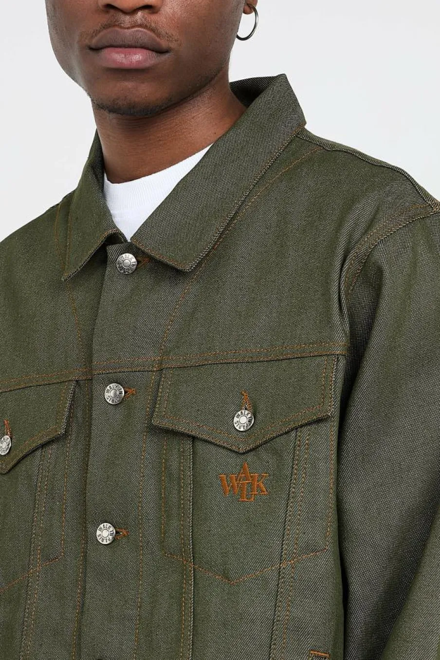 THE GARDENER’S GREEN DENIM JACKET - Veste | Vert*WALK IN PARIS New