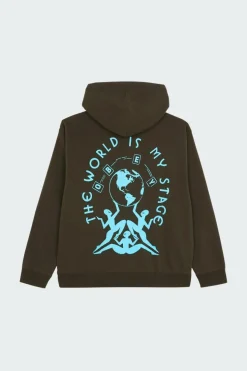THE WORLD IS MY STAGE - Hoodie zippé | Vert*OBEY