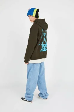 THE WORLD IS MY STAGE - Hoodie zippé | Vert*OBEY