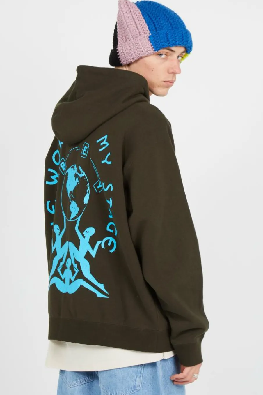 THE WORLD IS MY STAGE - Hoodie zippé | Vert*OBEY
