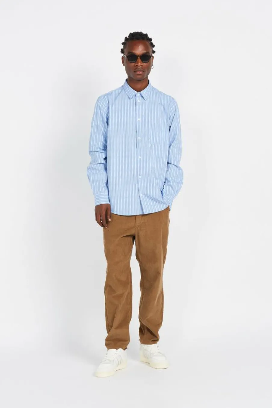 TIMOTHY TATTOO STRIPE SHIRT - Chemise | Bleu*WOOD WOOD Best