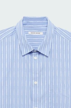 TIMOTHY TATTOO STRIPE SHIRT - Chemise | Bleu*WOOD WOOD Best