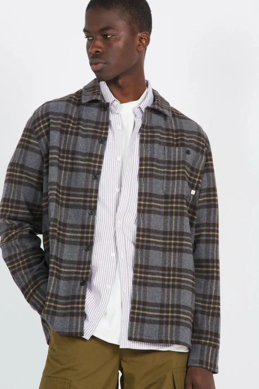 TORINO LS CHECK - Chemise | Gris*FARAH Online