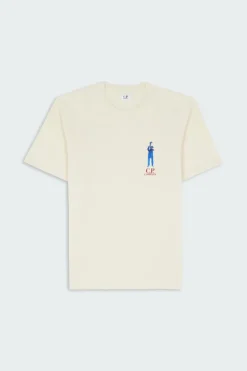 T-SHIRTS SHORT SLEEVE IN JERSEY GUSCETTE - T-shirt | Vert*C.P. COMPANY Sale