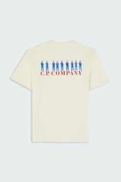 T-SHIRTS SHORT SLEEVE IN JERSEY GUSCETTE - T-shirt | Vert*C.P. COMPANY Sale