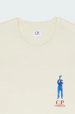 T-SHIRTS SHORT SLEEVE IN JERSEY GUSCETTE - T-shirt | Vert*C.P. COMPANY Sale