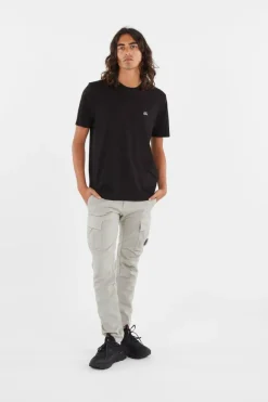 T-SHIRTS SHORT SLEEVE IN JERSEY 30/1 - T-shirt | Noir*C.P. COMPANY Hot