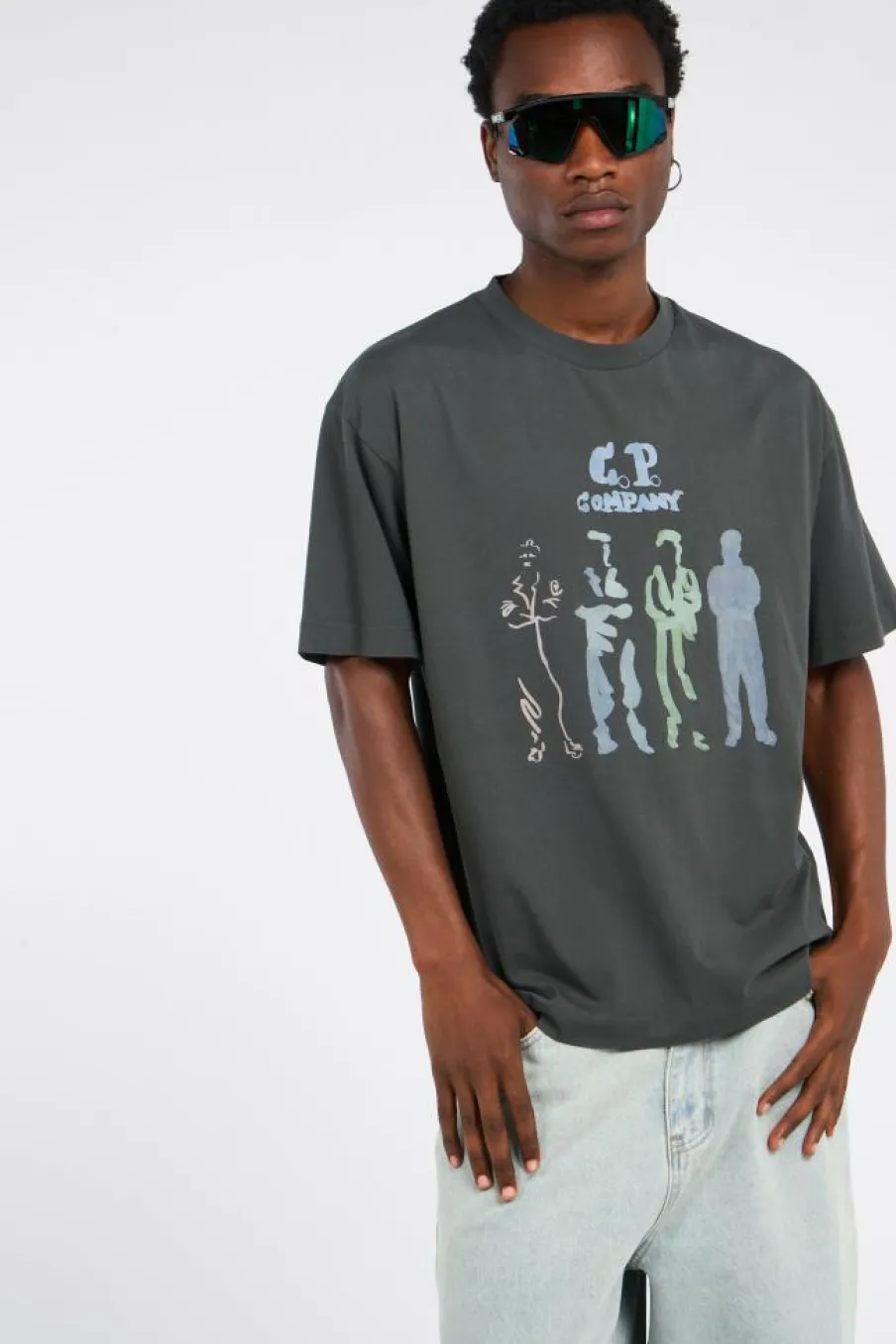 T-SHIRTS SHORT SLEEVE IN JERSEY 30/1 - T-shirt | Kaki*C.P. COMPANY Best